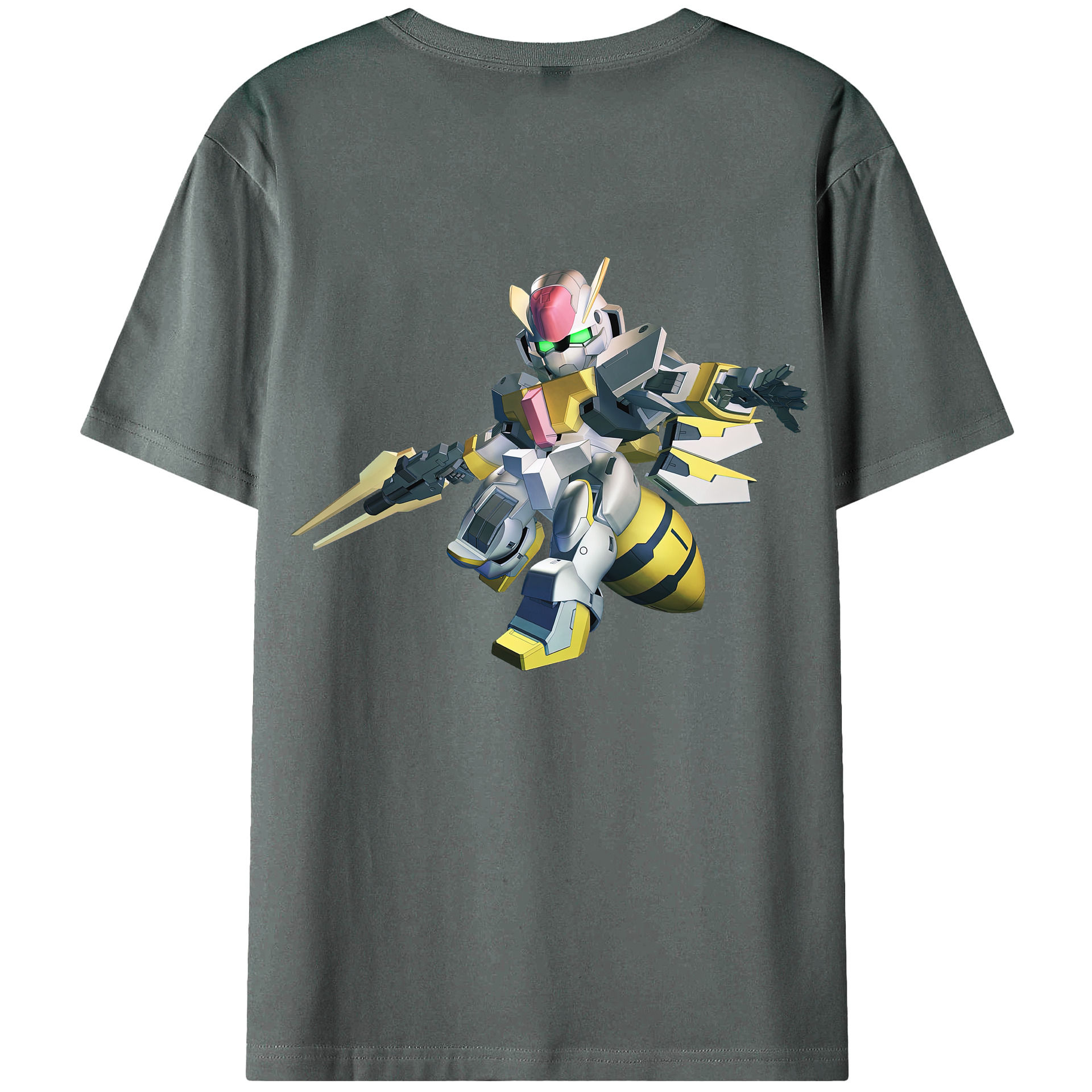 （画像用） 機動戦士ガンダム Mobile Suit Gundam 綿100％ メンズ半袖Tシャツ（バックプリント） 通気性